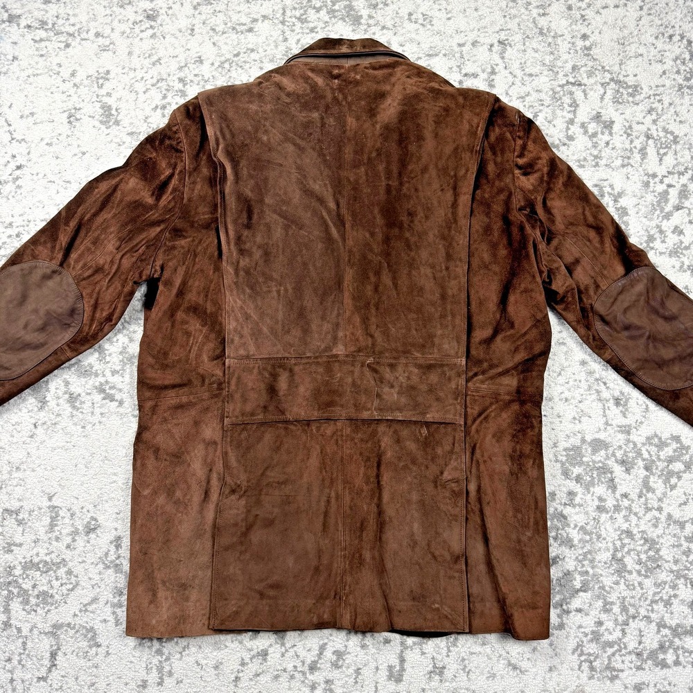 Orvis Sport Coat Mens Large Brown Leather Shooting Hunting Jacket Elbow Patches - Picture 13 of 13